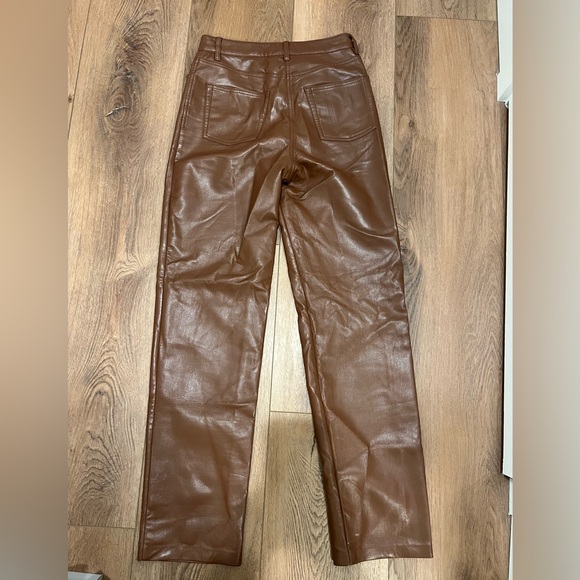 Wilfred Brown Faux Leather Pants - Picture 3 of 3